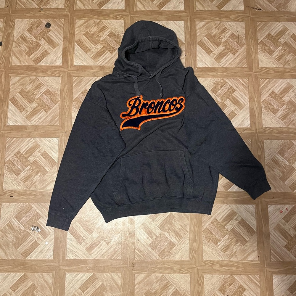 Broncos Dark Gray Hoodie Sweater